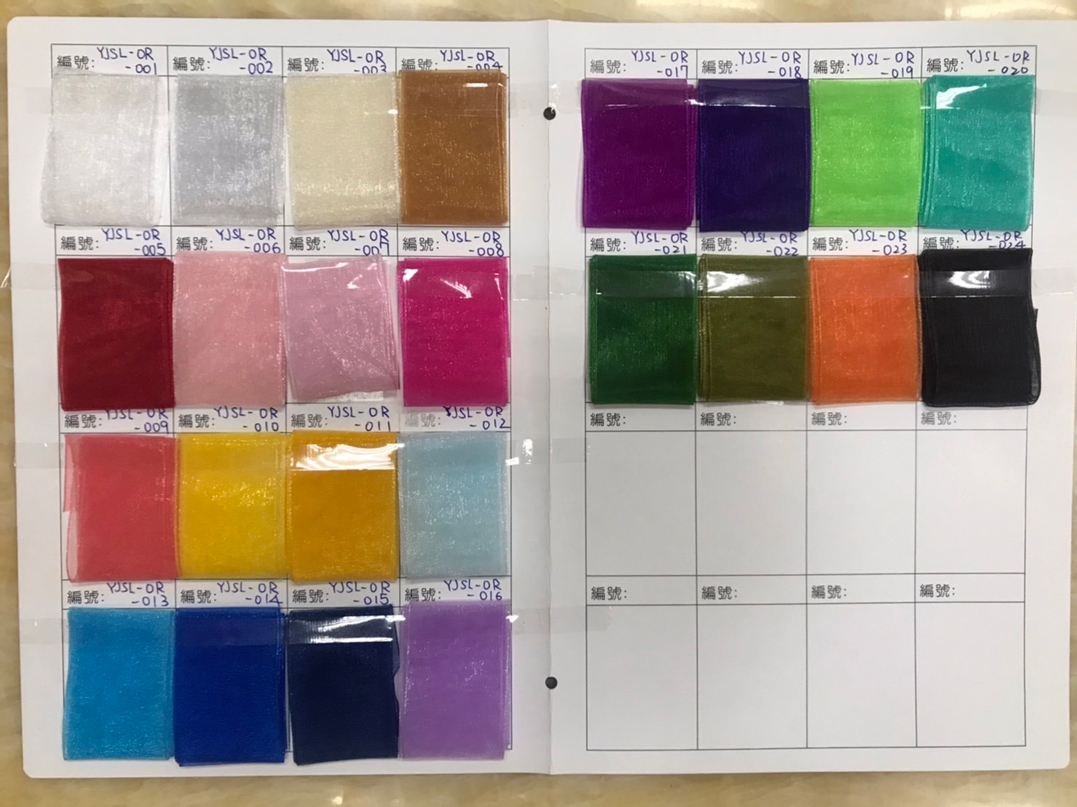 Thẻ màu cổ điển bằng ruy băng organza